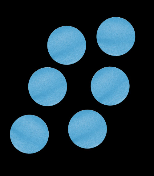 Конфетти бумажное Круги голубые