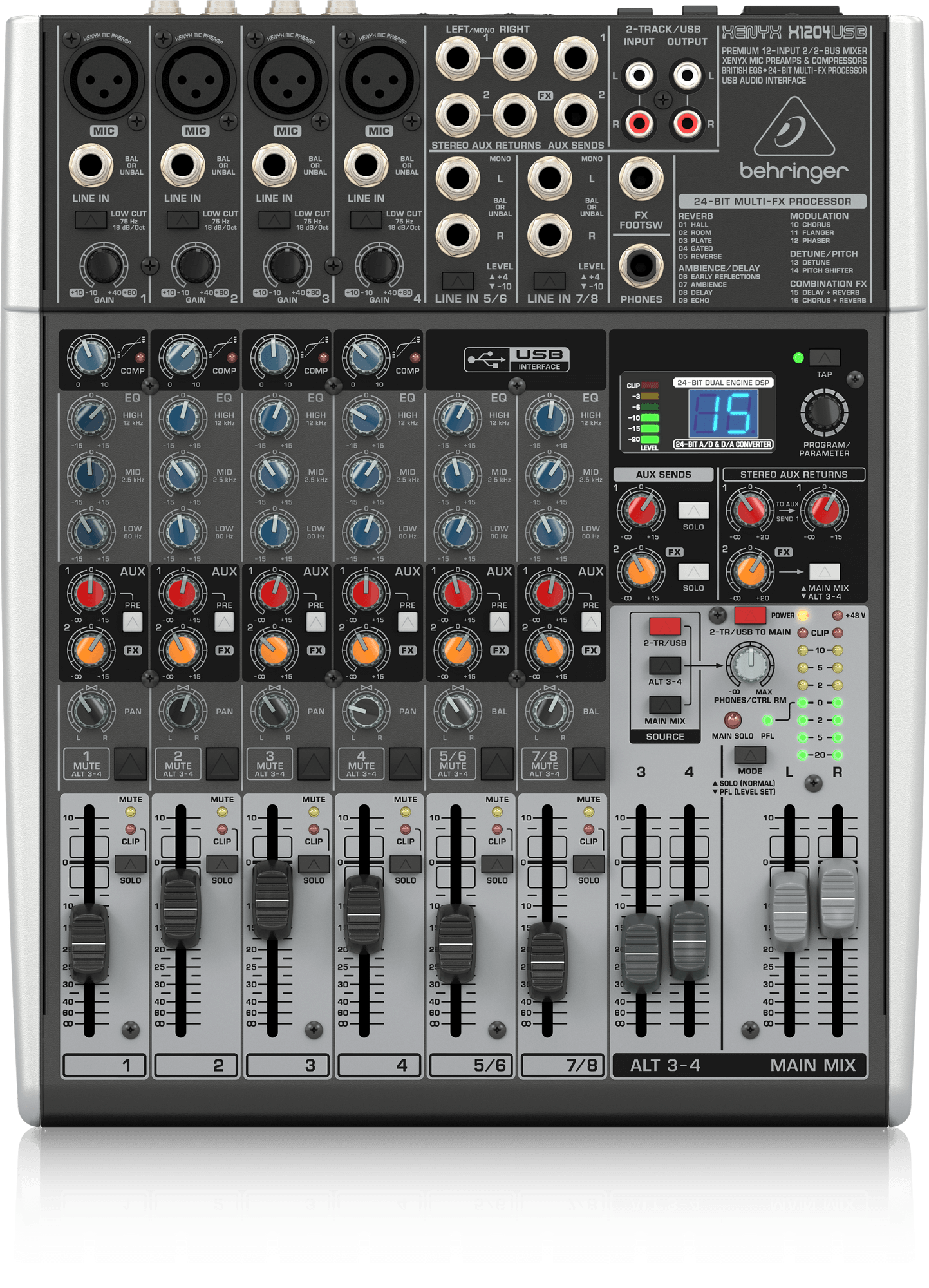 Микшер аналоговый Behringer XENYX X1204USB