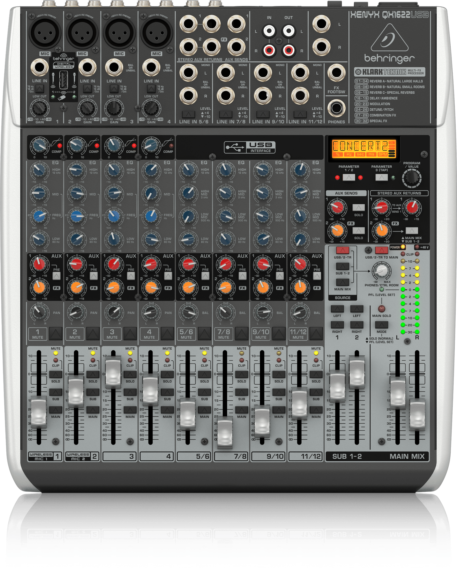 Микшер аналоговый Behringer XENYX QX1622USB