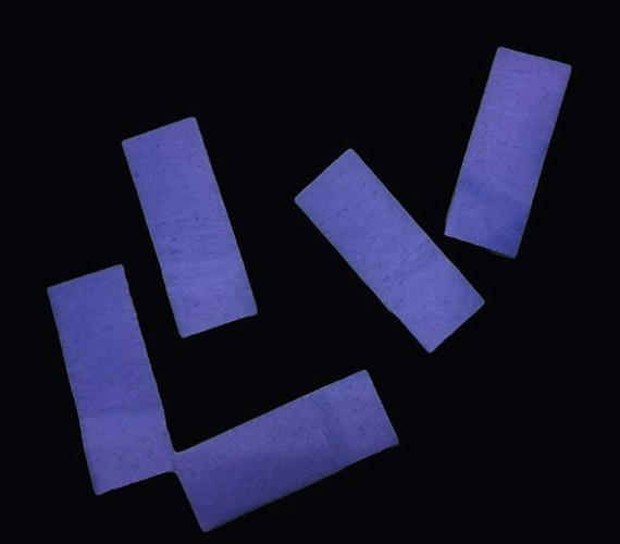 Конфетти бумажное 17х55 мм Синее