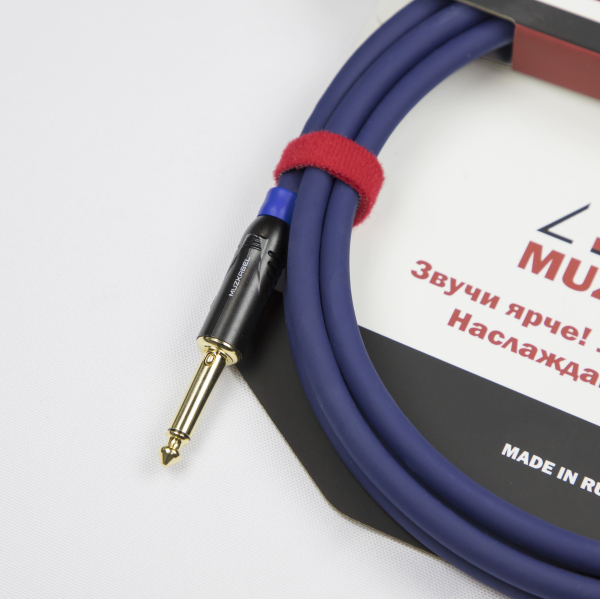 Гитарный кабель MUZKABEL JFNIK4S(RX) - 15 метров, JACK - JACK (Отсечка)