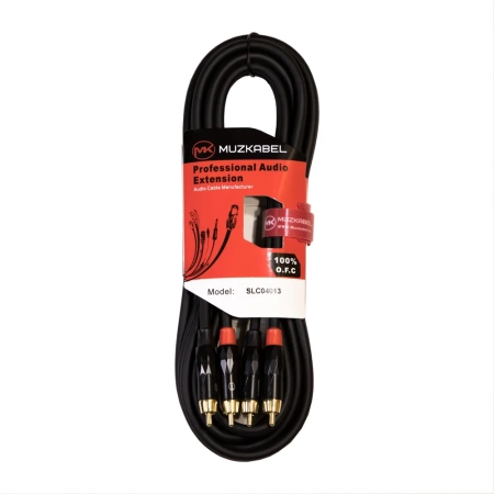 Аудио кабель MUZKABEL SLC04013 - 3 метра, 2RCA - 2RCA
