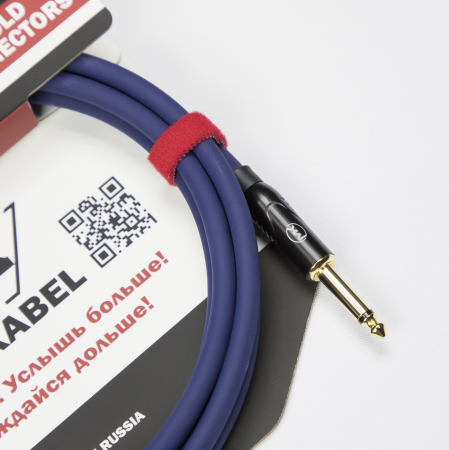 Гитарный кабель MUZKABEL JJFMK1S(RX) - 1 метр, JACK - JACK (Отсечка)