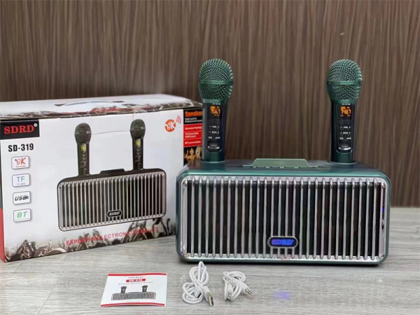 Караоке система с двумя радиомикрофонами  SDRD SD-319 Emerald Green