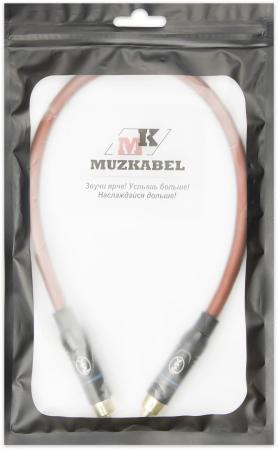 Патч-кабель MUZKABEL RCXMK5BP - 0.2 метра, RCA – RCA (Синее кольцо)