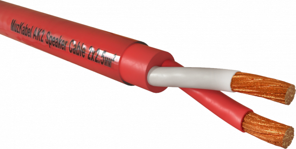 Акустический кабель - MUZKABEL AK 2, 2 х 2.5 мм², Красный