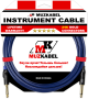 Гитарный кабель MUZKABEL JSLIK1(RX) - 15 метров, JACK - JACK (Отсечка)