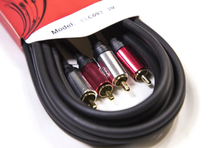 Аудио кабель MUZKABEL ELC092 - 2 метра, 2RCA - 2RCA