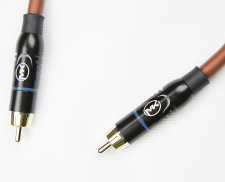 Патч-кабель MUZKABEL RCXMK5BP - 0.2 метра, RCA – RCA (Синее кольцо)