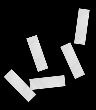 Конфетти бумажное 17х55 мм Белое