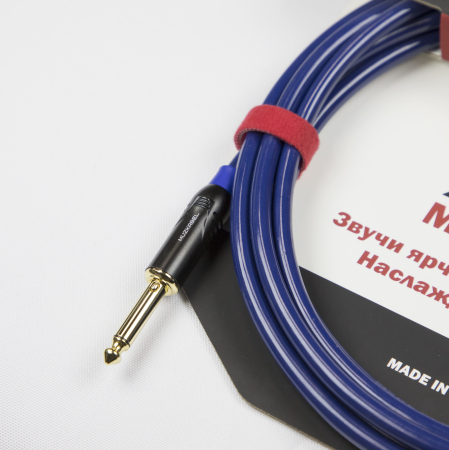 Гитарный кабель MUZKABEL JSLIK1(RX) - 15 метров, JACK - JACK (Отсечка)