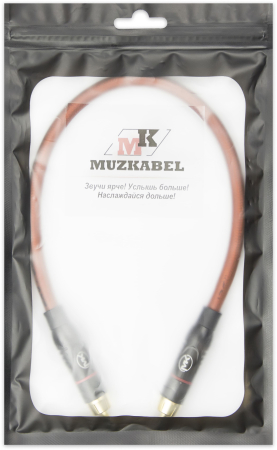 Патч-кабель MUZKABEL RCXMK5BP - 0.2 метра, RCA – RCA (Красное кольцо)