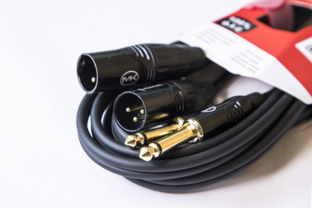 Аудио кабель MUZKABEL AMC126 - 6 метров, 2JACK (моно) - 2XLR (папа)