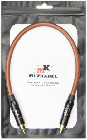 Патч-кабель MUZKABEL RCXMK5BP - 0.2 метра, RCA – RCA (Красное кольцо)
