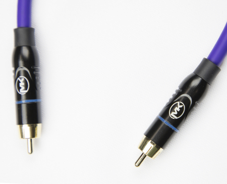 Патч-кабель MUZKABEL RSFIK4VP - 0.15 метра, RCA – RCA (Синее кольцо)