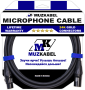 Микрофонный кабель MUZKABEL XXFMK1B - 15 метров, XLR – XLR