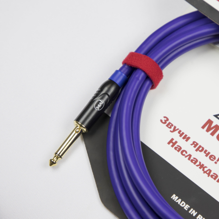 Гитарный кабель MUZKABEL JJFMK1V(RX) - 1 метр, JACK - JACK (Отсечка)