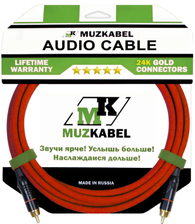 Аудио кабель MUZKABEL RCBIK3R - 10 метров, RCA - RCA
