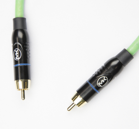 Патч-кабель MUZKABEL SRCIK2P - 0.3 метра, RCA – RCA (Синее кольцо)