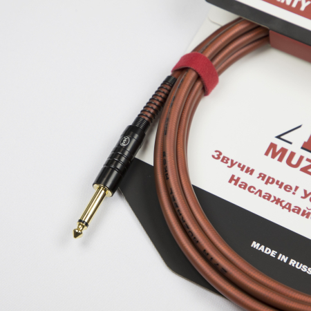 Гитарный кабель MUZKABEL JZMK5B - 2 метра, JACK (моно) - JACK (моно)