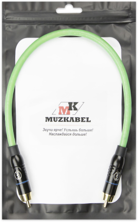 Патч-кабель MUZKABEL SRCIK2P - 0.3 метра, RCA – RCA (Синее кольцо)