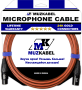 Микрофонный кабель MUZKABEL XXSMK5B - 1 метр, XLR - XLR