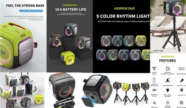 Портативная колонка Hopestar Party One Grey