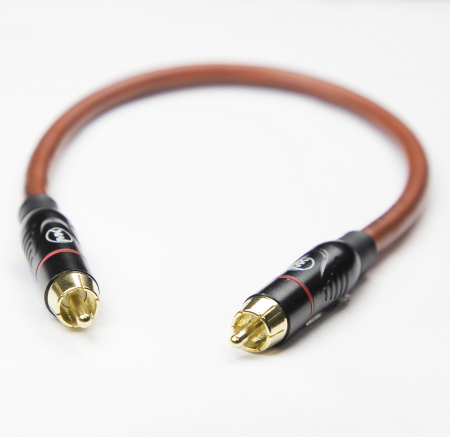 Патч-кабель MUZKABEL RCXMK5BP - 0.2 метра, RCA – RCA (Красное кольцо)