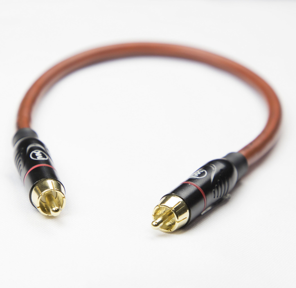 Патч-кабель MUZKABEL RCXMK5BP - 0.1 метра, RCA – RCA (Красное кольцо)