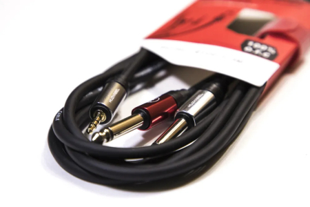 Аудио кабель MUZKABEL EYC016 - 6 метров, MINI JACK (3.5) - 2JACK (моно)