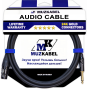 Микрофонный кабель MUZKABEL XJFMK1B - 1 метр, JACK (моно) - XLR (мама)