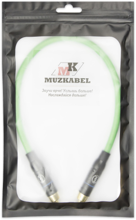 Патч-кабель MUZKABEL SRCIK2P - 0.3 метра, RCA – RCA (Синее кольцо)